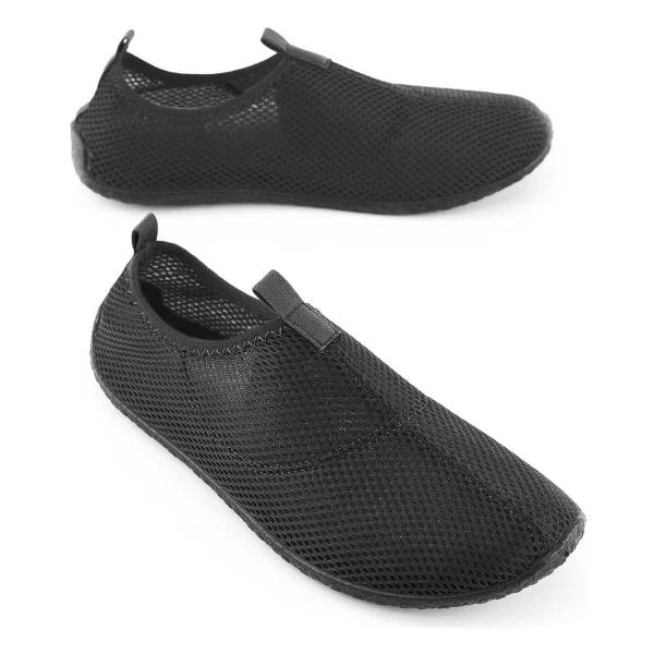 Gezer Yazlık Unisex Pvc Taban Plaj Deniz Havuz Ayakkabı - 00 - Siyah - 45 - Görsel 2
