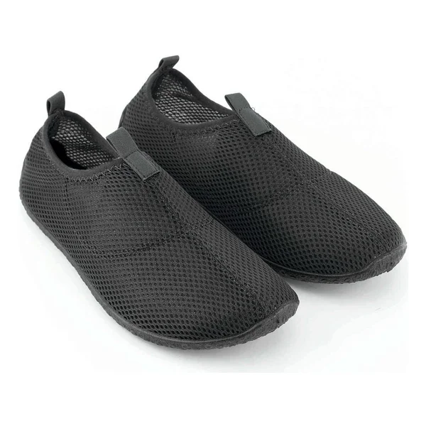 Gezer Yazlık Unisex Pvc Taban Plaj Deniz Havuz Ayakkabı - 00 - Siyah - 45 - Görsel 4