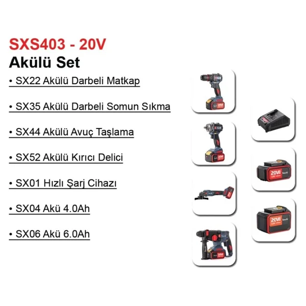 Stechend Sxs403 Akülü El Aletleri Seti - Görsel 3