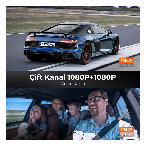 Azdome V600 Full HD Ön Ve Arka Araç Kamerası Seti - Görsel 8
