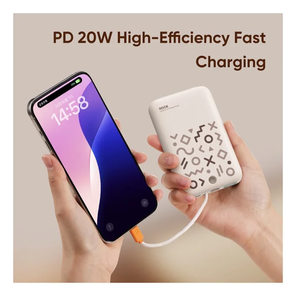 Rock P28 Siyah 10000 mAh Magsafe Powerbank - Görsel 5
