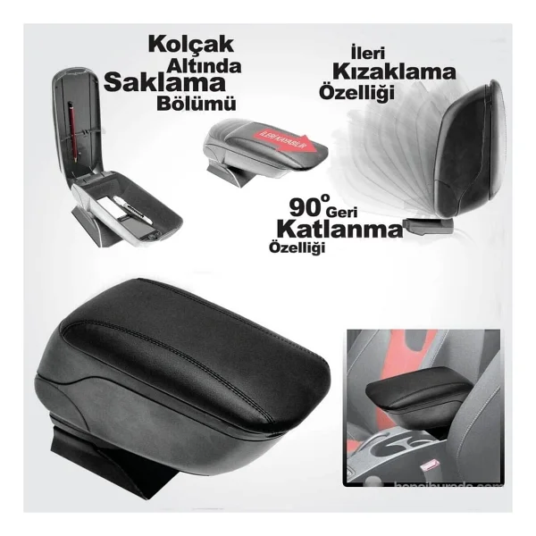Sürgülü Kol Dayama Kolçak Her Araca Uygun Oto Kolçak Universal - Görsel 2