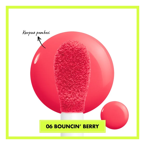 NYX Professional Makeup Likit Allık Bouncin' Berry Islak Bitiş Jumbo Aplikatör ile 24 Saat Nemlendirme - Görsel 2