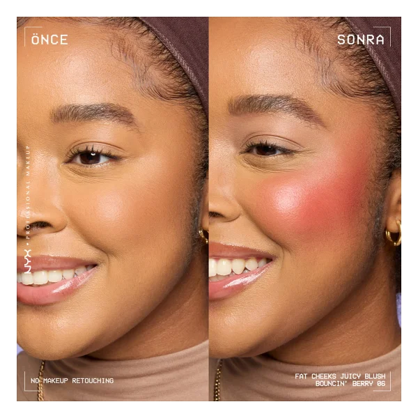 NYX Professional Makeup Likit Allık Bouncin' Berry Islak Bitiş Jumbo Aplikatör ile 24 Saat Nemlendirme - Görsel 4