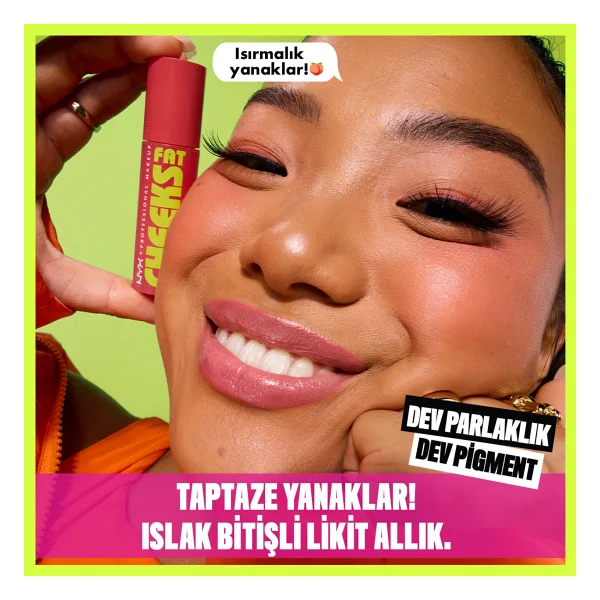 Nyx Professional Makeup 2 Fig Fizz Islak Bitişli Likit Allık Yumuşak Aplikatör İle Kolay Uygulama - Görsel 3