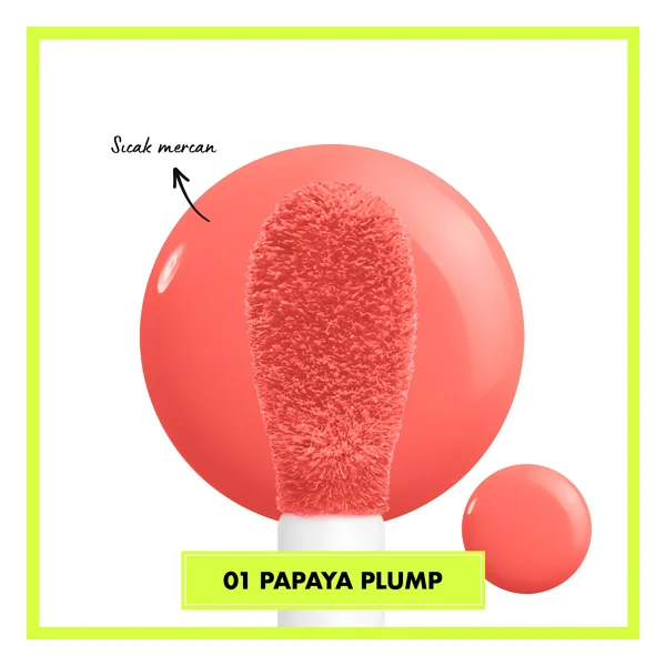 NYX Professional Makeup Islak Bitişli Likit Allık 1 Papaya Plump Taptaze Görünüm ve Kolay Uygulama - Görsel 2