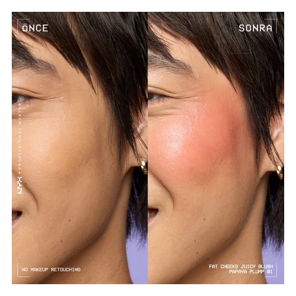 NYX Professional Makeup Islak Bitişli Likit Allık 1 Papaya Plump Taptaze Görünüm ve Kolay Uygulama - Görsel 4