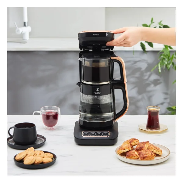 Karaca Çaysever Robotea Pro 4in1 2500 W Black Chrome Konuşan Cam Çay Makinesi - Görsel 8