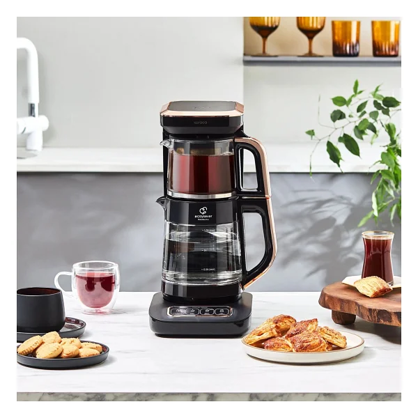 Karaca Çaysever Robotea Pro 4in1 2500 W Black Copper Konuşan Cam Çay Makinesi - Görsel 2