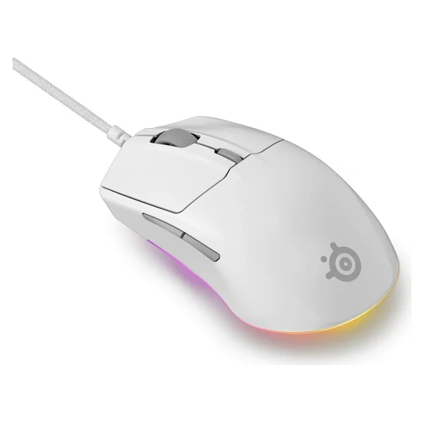 Steelseries Rival 3 Gen 2 Beyaz RGB Optik Kablolu Oyuncu Mouse - Görsel 3