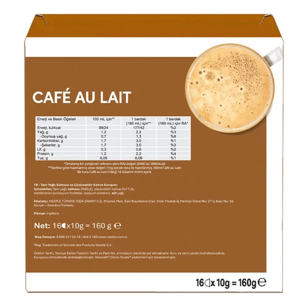 Nescafe Dolce Gusto Cafe Au Lait Kapsül Kahve 16'lı 3 Adet - Görsel 3