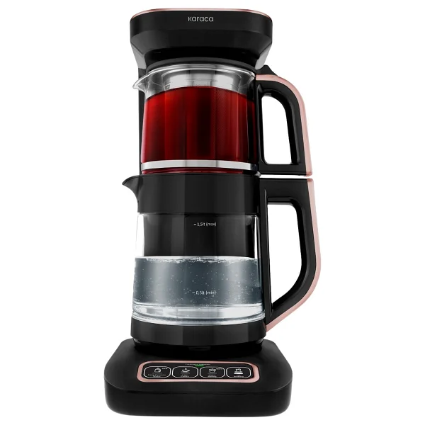 Karaca Çaysever Robotea Pro Connect 4in1 2500 W Rose Gold Konuşan Cam Çay Makinesi - Görsel 10