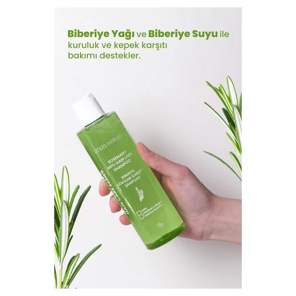 Bade Natural Biberiye Keratin Kolajen Complex Dökülme Karşıtı 250 Ml Şampuan - Görsel 3