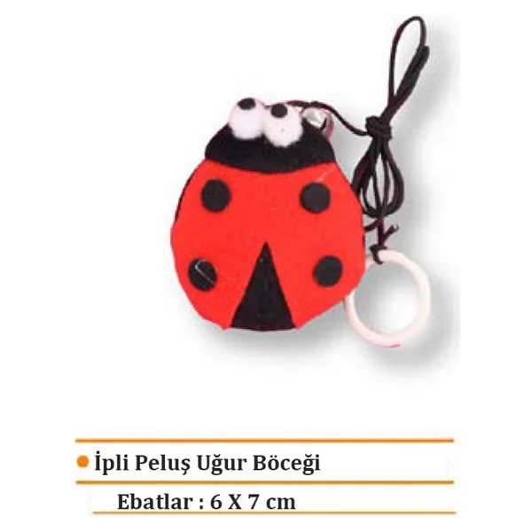 Eastland İp Peluş Uğur Böceği Kedi Oyuncağı 7 Cm - Görsel 2