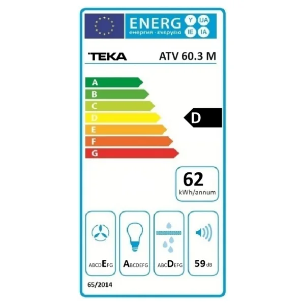 Teka Atv 60.3 M Duvar Tipi Davlumbaz - Görsel 4