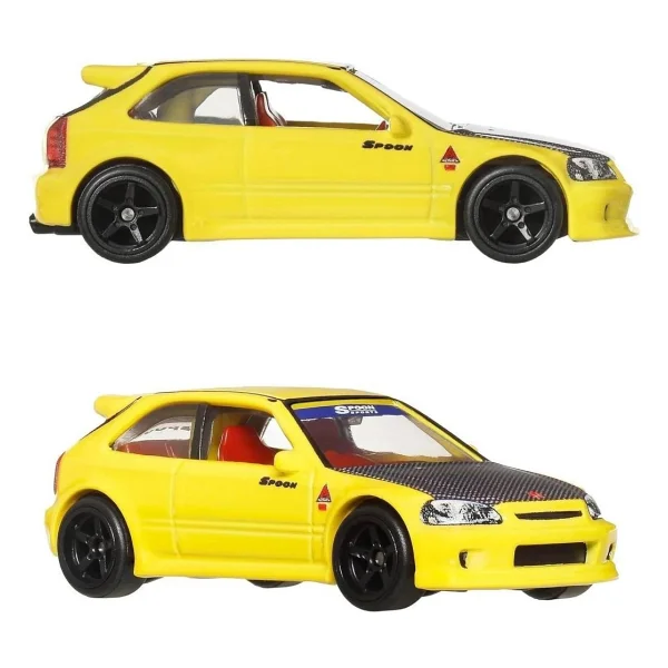Hot Wheels Premium Car Culture '99 Honda Civic Type R (Ek9) Ve Honda Civic Type R 2'li Araba Seti Hbl96-Jbl00 - Görsel 4