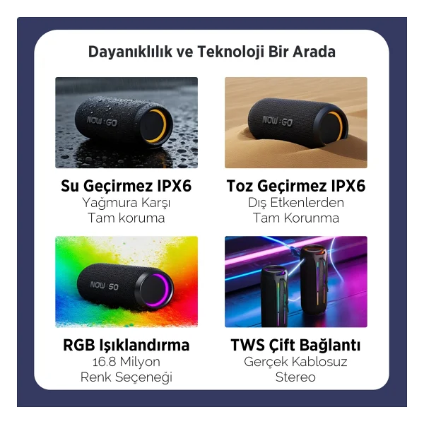 Nowgo F6 Siyah Bluetooth Hoparlör - Görsel 5