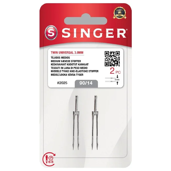 Singer Çift Iğne 3mm. (2'li Blister/14 No.) - Görsel 2