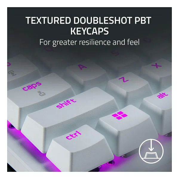 Razer Huntsman V3 Pro Beyaz RGB Tkl Analog Optical Switch Kablolu Oyuncu Klavyesi - Görsel 4