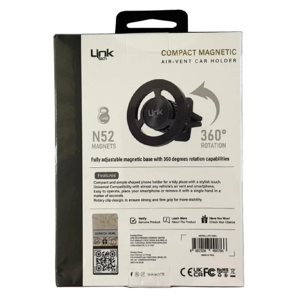 Linktech H872 Premium Magsafe Mıknatıslı Araç Telefon Tutucu - Görsel 3