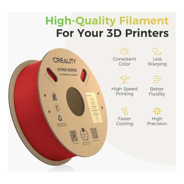Creality Hyper Pla 1.75 Mm 1 Kg Kırmızı Filament - Görsel 4