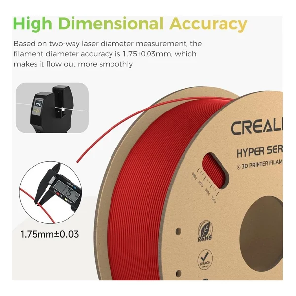 Creality Hyper Pla 1.75 Mm 1 Kg Kırmızı Filament - Görsel 5