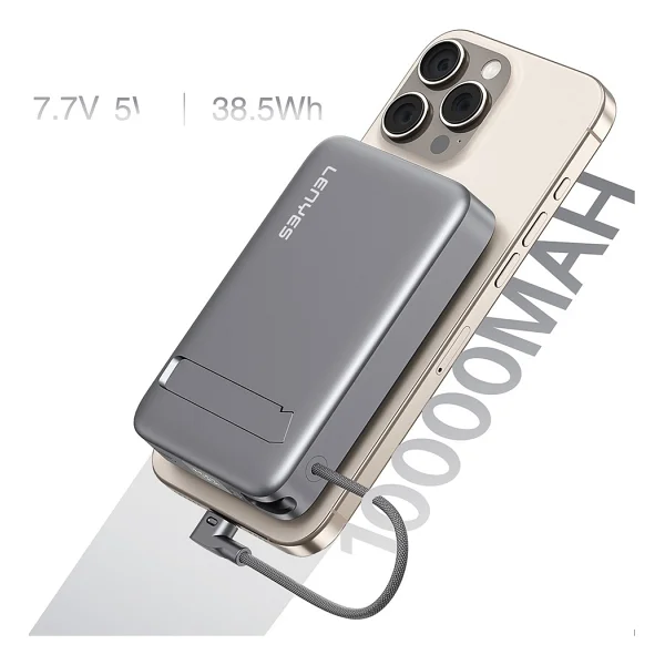 Lenyes PW1009D PD 10000 mAh Kablosuz Powerbank - Görsel 5