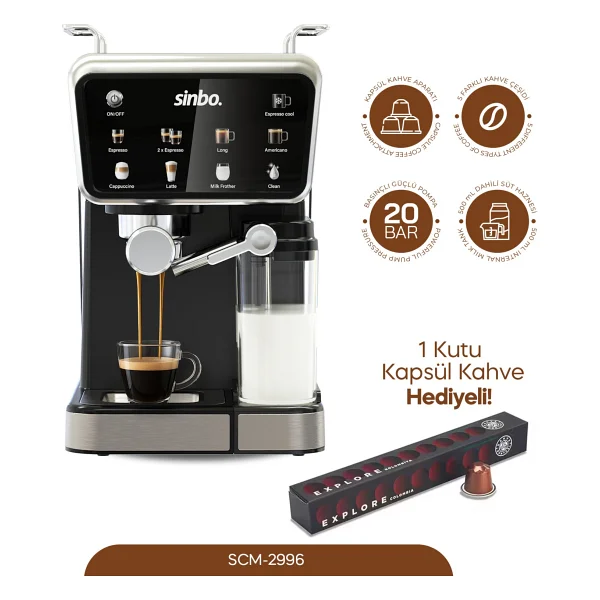 Sinbo Scm-2996 Espresso Makinesi - Görsel 9