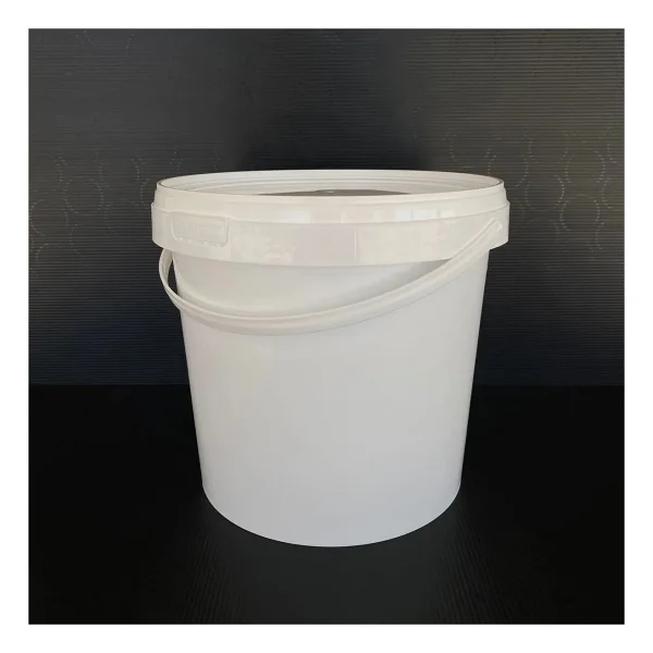 10 Lt Plastik Kova - 10 Lt Saplı Gıdaya Uygun Sızdırmaz Kilitli Kapaklı - Beyaz - 4 Adet - 1000 Ml - Görsel 2