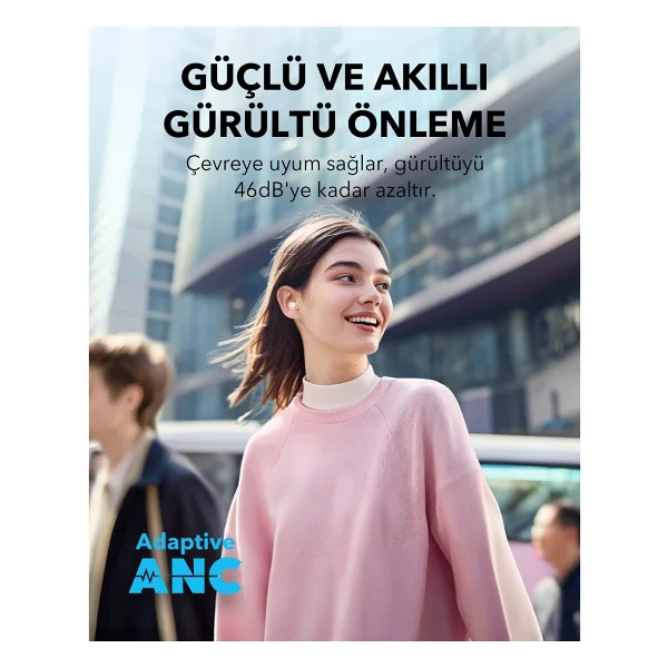 Anker Soundcore A30i ANC TWS Pembe Kulak İçi Bluetooth Kulaklık - Görsel 7