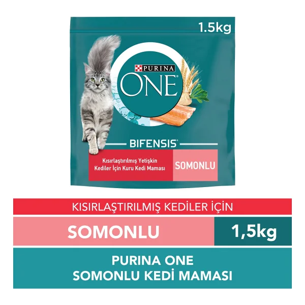 Purina One Steril 1.5 Kg Somonlu Kısırlaştırılmış Yetişkin Kedi Maması - Görsel 3
