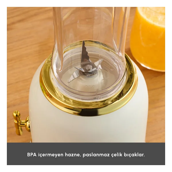 Karaca Retro Personal Kişisel Smoothie Blender Krem - Görsel 5