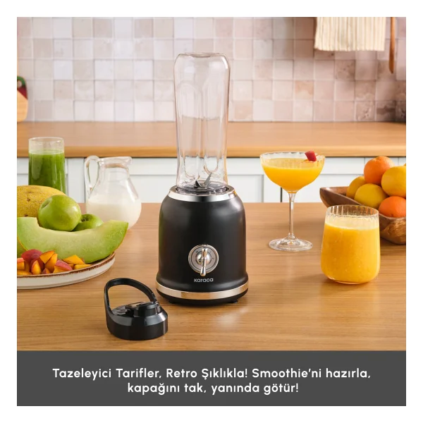 Karaca Retro Personal 550 W Kişisel Smoothie Blender - Görsel 6