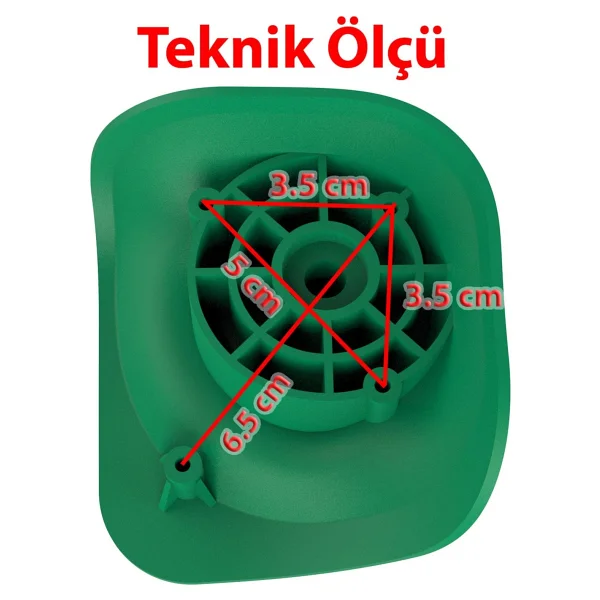 Keo-Plus Abs Valiz Tekerleği Çift Teker Turuncu Renk - Görsel 5