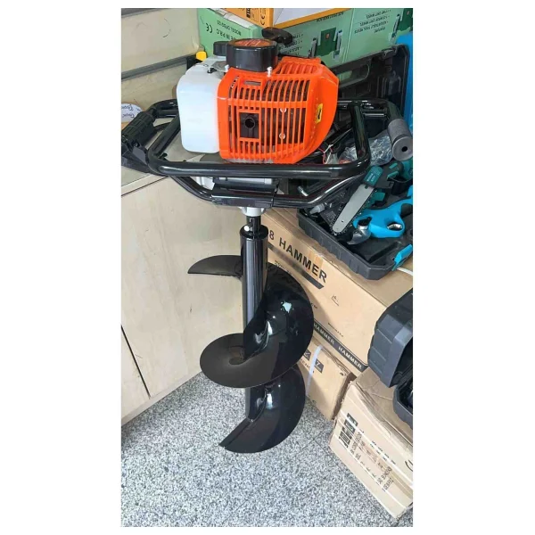 Çap 30 Cm Benzinli Toprak Burgu Makinesi Çukur Açma Delme Ipli Burgu Ucu Dahildir. - Görsel 6