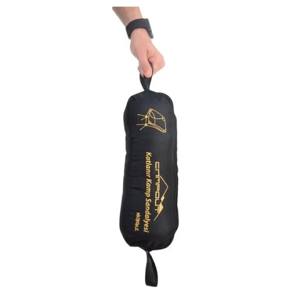 Nurgaz Katlanır Kamp Sandalyesi - Metal Gövde, Dayanıklı Örgü Kumaş, Taşınabilir Ve Ergonomik Tasarım, Fileli Sırt Destekli - Görsel 5