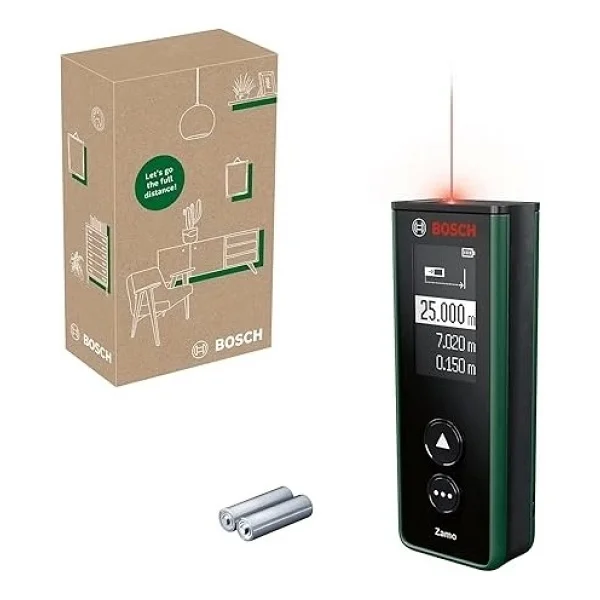 Bosch Home Garden Zamo Lazerli Uzaklık Ölçer (25m Çalışma Alanı, 4 Sn. Ölçme Süresi, 2 X Aa Pil, Karton Kutu) - Görsel 2