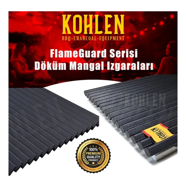 Kohlen Döküm Mangal Gurme Izgarası - Özel Tasarım-Mükemmel Mühürleme-Bbq Döküm Izgarası-Yapışmaz Yüzey - Görsel 7