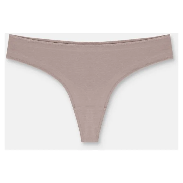 Suwen 3p Basic Yüksek Bel Koton Brazilian String - Ekru/Vizon/Pembe - Görsel 3