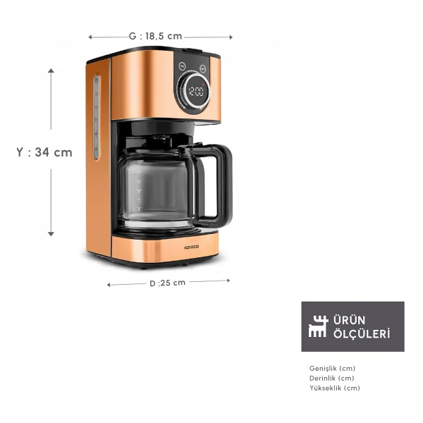 Karaca Series 2303 Inox Bronze Filtre Kahve Makinesi - Görsel 3