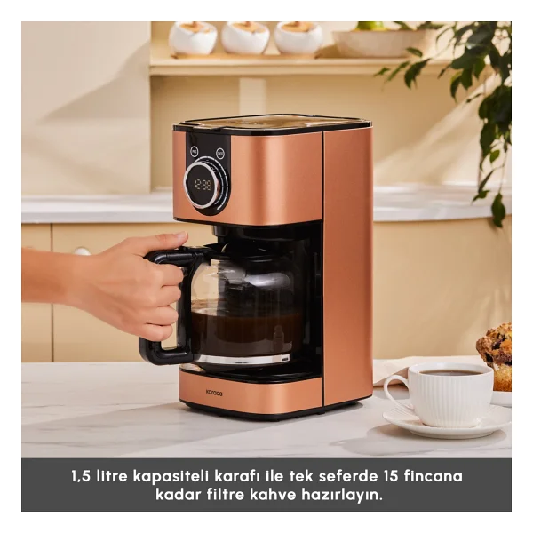 Karaca Series 2303 Inox Bronze Filtre Kahve Makinesi - Görsel 4