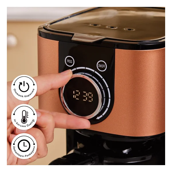 Karaca Series 2303 Inox Bronze Filtre Kahve Makinesi - Görsel 5