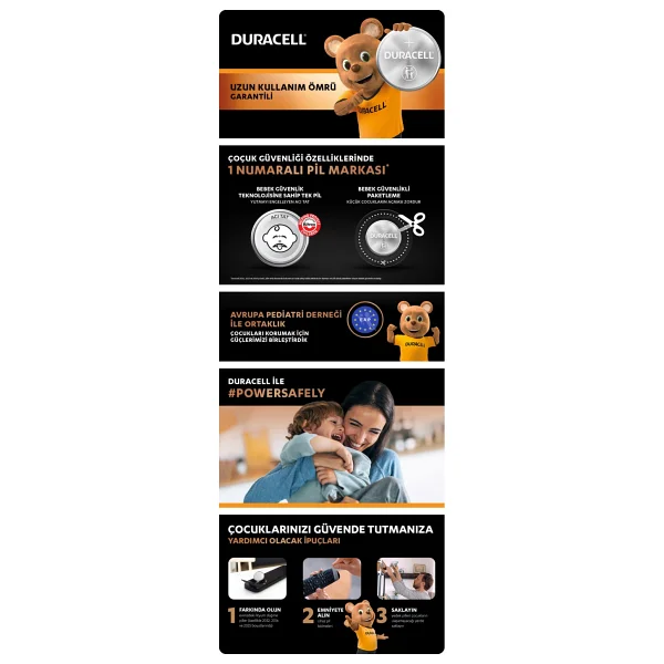 Duracell Dl/Cr 2016 Lityum Düğme Pil 3 Volt 2'li Paket - Görsel 8