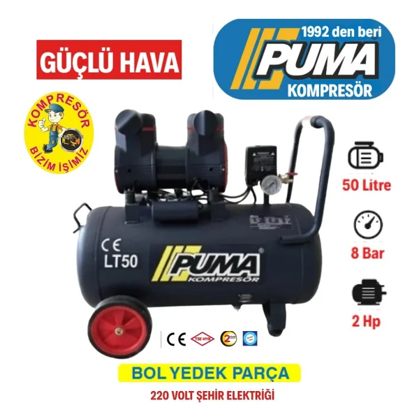 Puma Pslyh50/2m 50 Lt Sessiz Yağsız Kompresör - Görsel 7