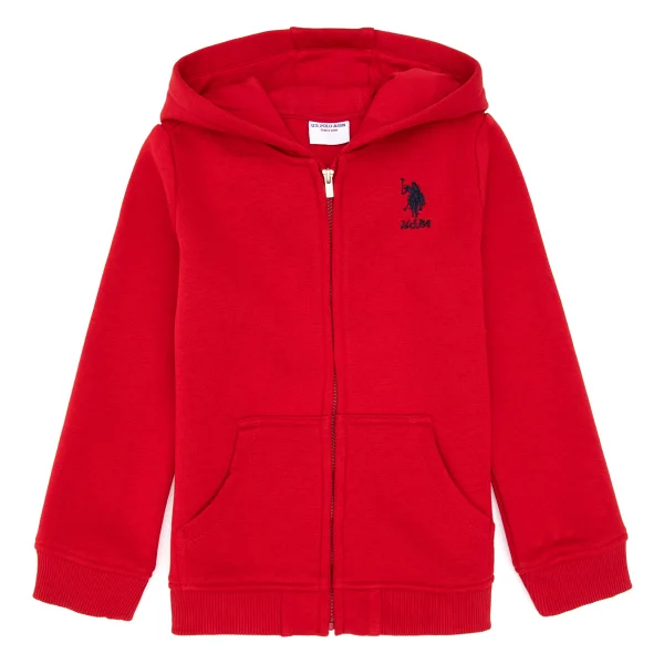 U.S. Polo Assn 50316809-Vr038 Kapüşonlu Tam Fermuarlı Mor Çocuk Sweatshirt - Görsel 7