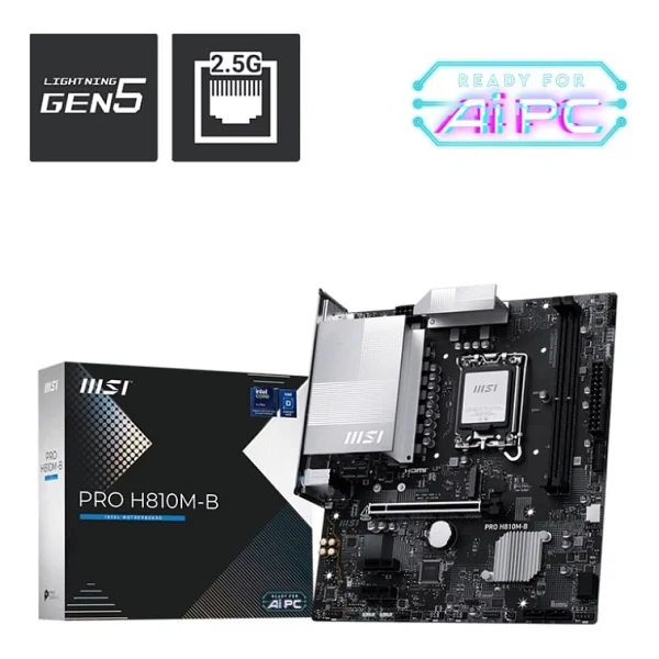 Msı Pro H810m-B Intel Lga1851 DDR5 Micro Atx Anakart - Görsel 9