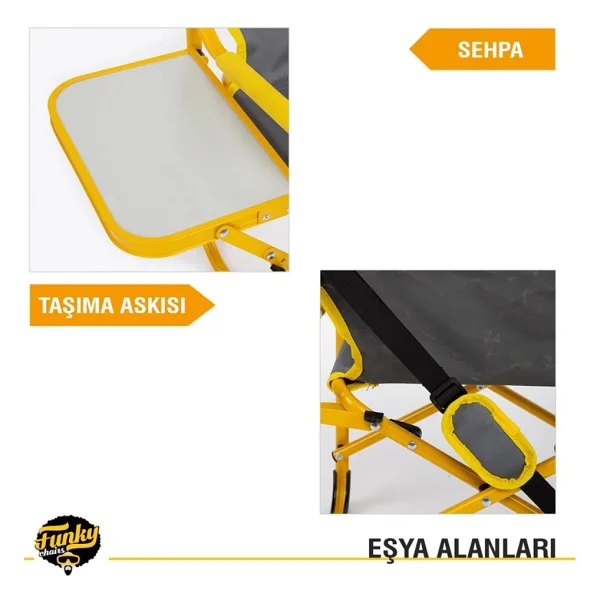 Funky Chairs Çocuk Lüks Katlanır Kamp Sandalyesi - Görsel 7