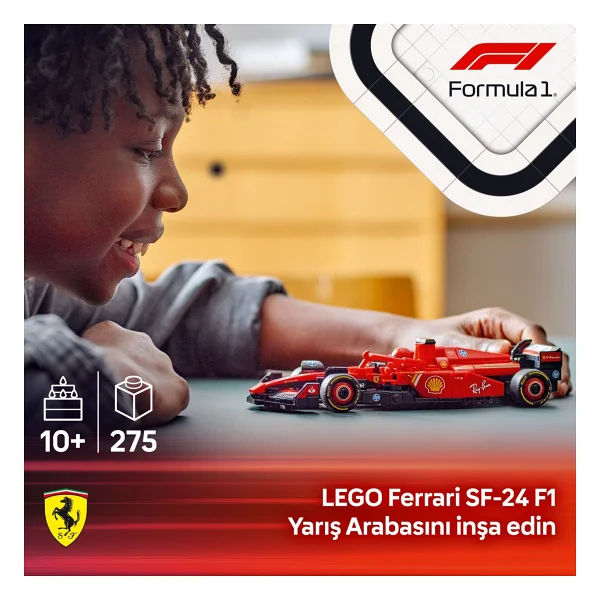 Lego 77242 Speed Champions Ferrari Sf-24 F1 Yarış Arabası - Görsel 5