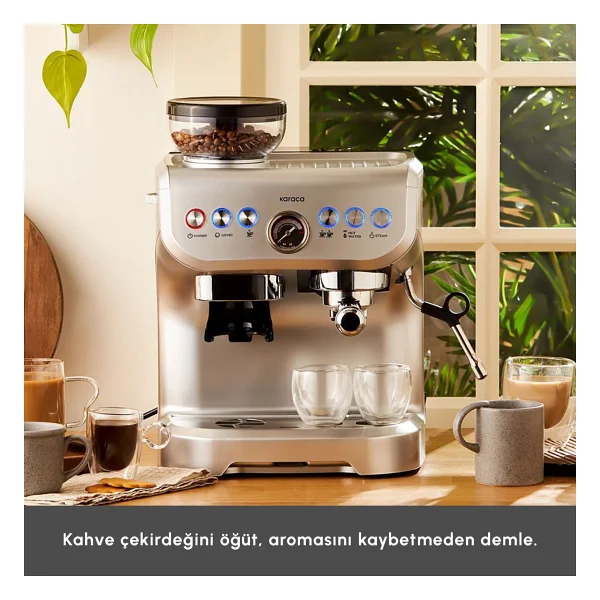 Karaca Coffee Art Barista Öğütücülü Espresso Makinesi - Görsel 3