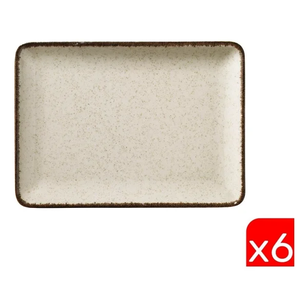 Kütahya Porselen Moderna Tan18x13dus2730p02 18x13 Cm 6'lı Dikdörtgen Tabak - Görsel 3